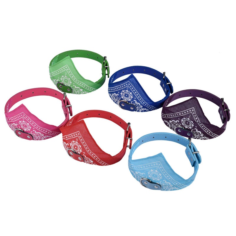 CM Cosmos Pet Bandana Puppy Dog Scarf Collar Neckchief with Adjustable Buckle for Dog Cat Decoration Pack of 6 (Large) - Image 2